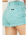 Image #4 - Rolla's Women's High Rise Corduroy Dusters Slim Shorts, Teal, hi-res