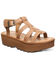Image #1 - Bearpaw Women's High Seas Platform Sandals, Brown, hi-res