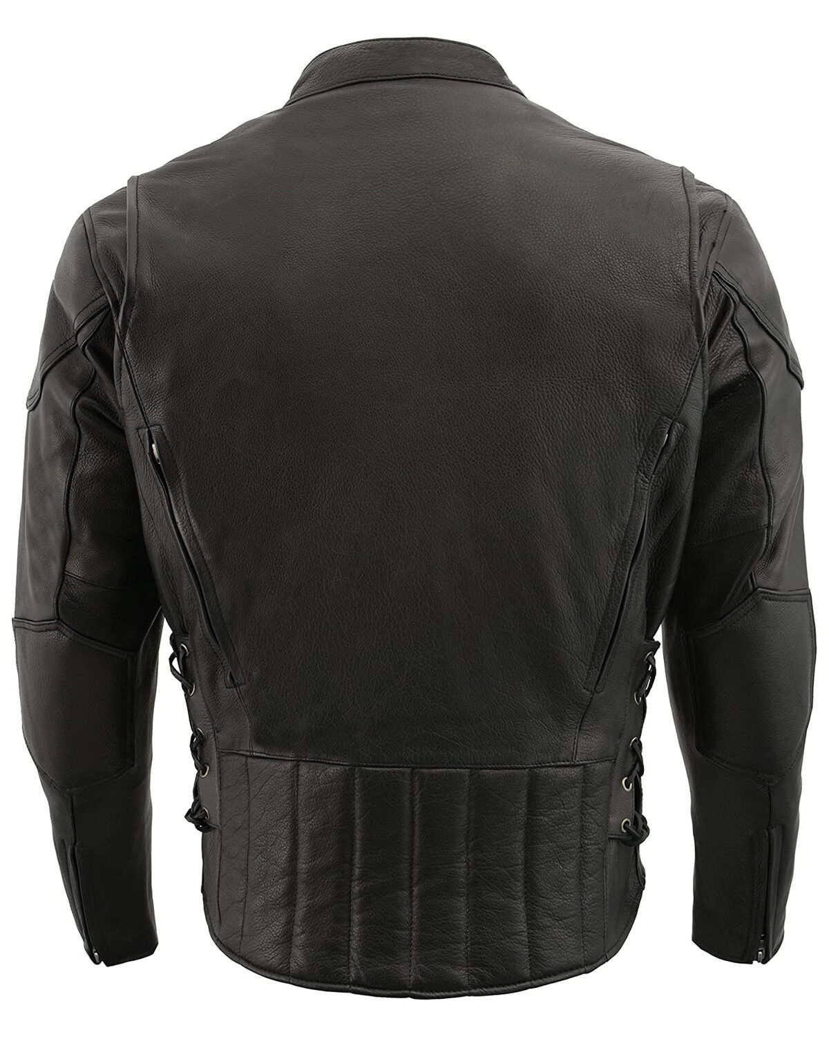 Image #3 - Milwaukee Leather Men's 4X Side Lace Vented Scooter Jacket - Big, Black, hi-res