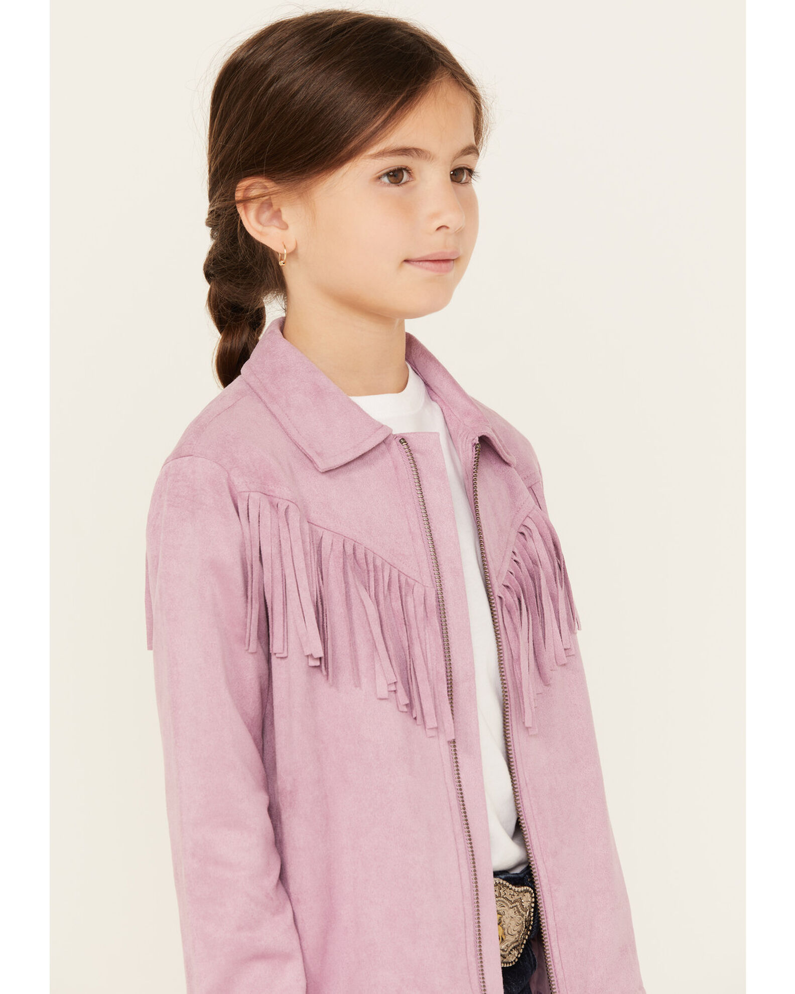 Shyanne Girls Faux Suede Fringe Jacket Sheplers