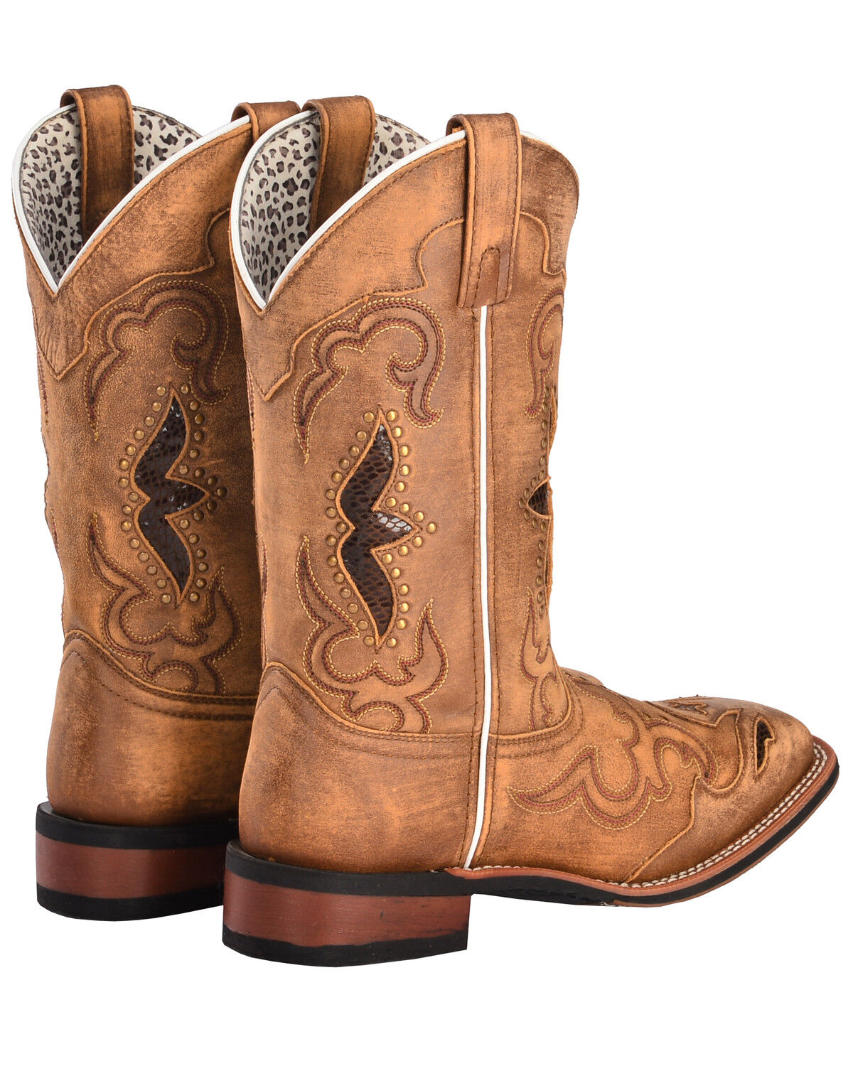 Image #3 - Laredo Women's Spellbound Western Performance Boots - Broad Square Toe, Tan, hi-res