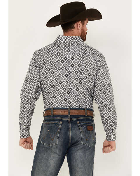 Image #4 - Panhandle Men's Select Medallion Print Long Sleeve Snap Western Shirt - Tall, Black, hi-res