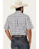 Image #4 - Cinch Men's Plaid Short Sleeve Button-Down Western Shirt, Grey, hi-res