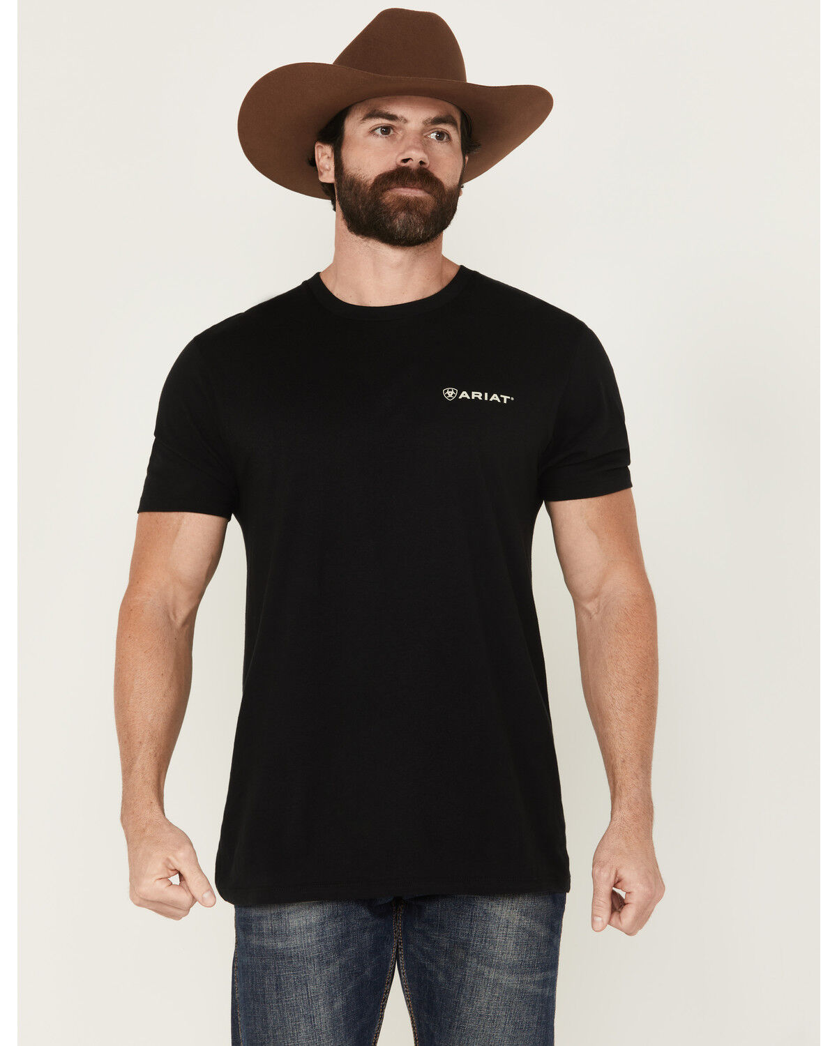 Image #2 - Ariat Men's Big Sky Freedom Short Sleeve Graphic T-Shirt, Black, hi-res