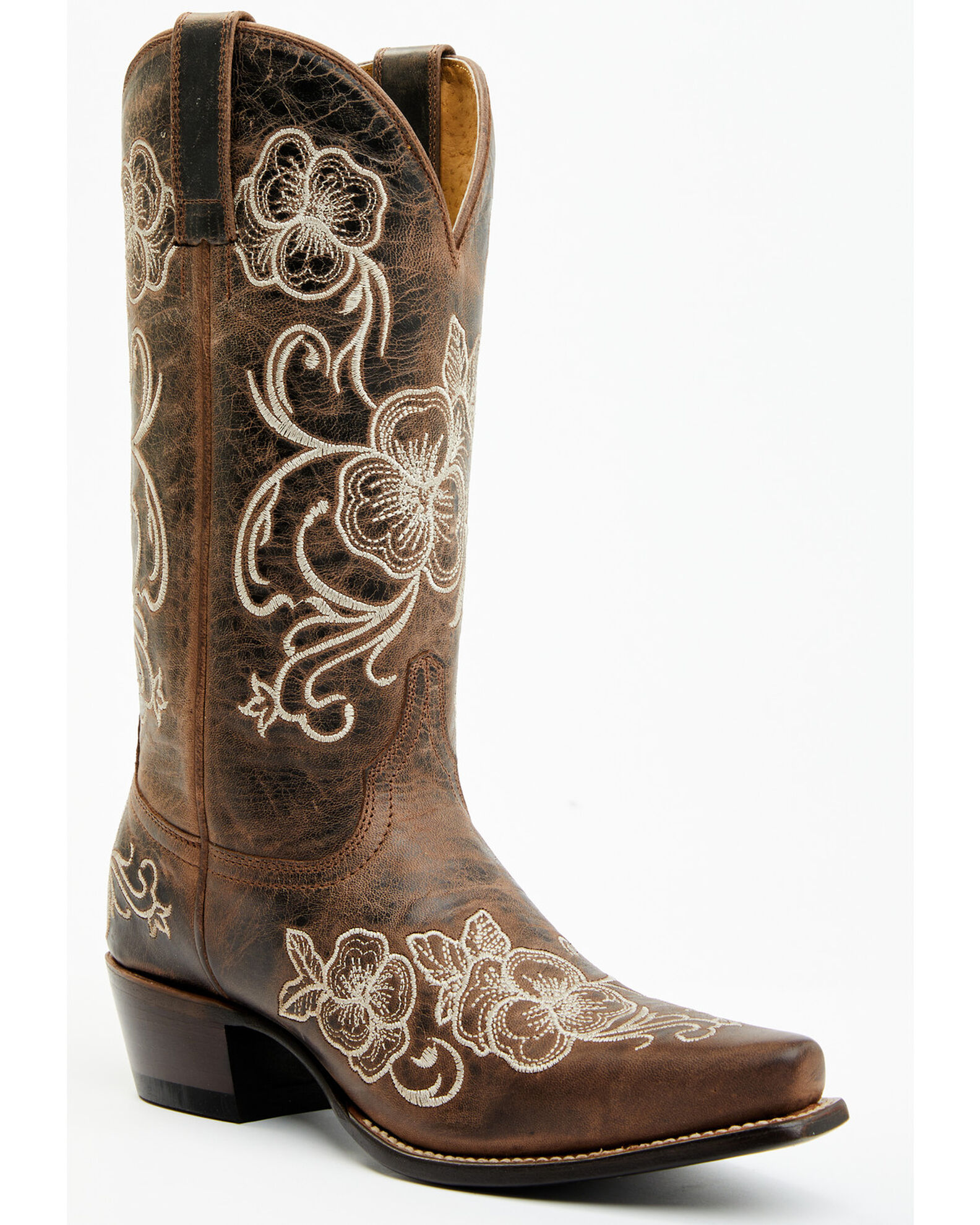 Shyanne Women s Lasy Floral Embroidered Western Boots Snip Toe Sheplers