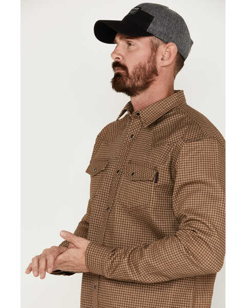 Image #2 - Cody James Men's FR Long Sleeve Snap Western Work Shirt, Brown, hi-res
