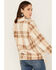 Image #4 - Stillwater Supply Women's Plaid Print Sherpa Quarter Zip Sweater, Tan, hi-res