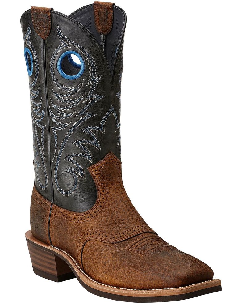 Ariat Heritage Rough Stock Cowboy Boots Wide Square Toe Sheplers