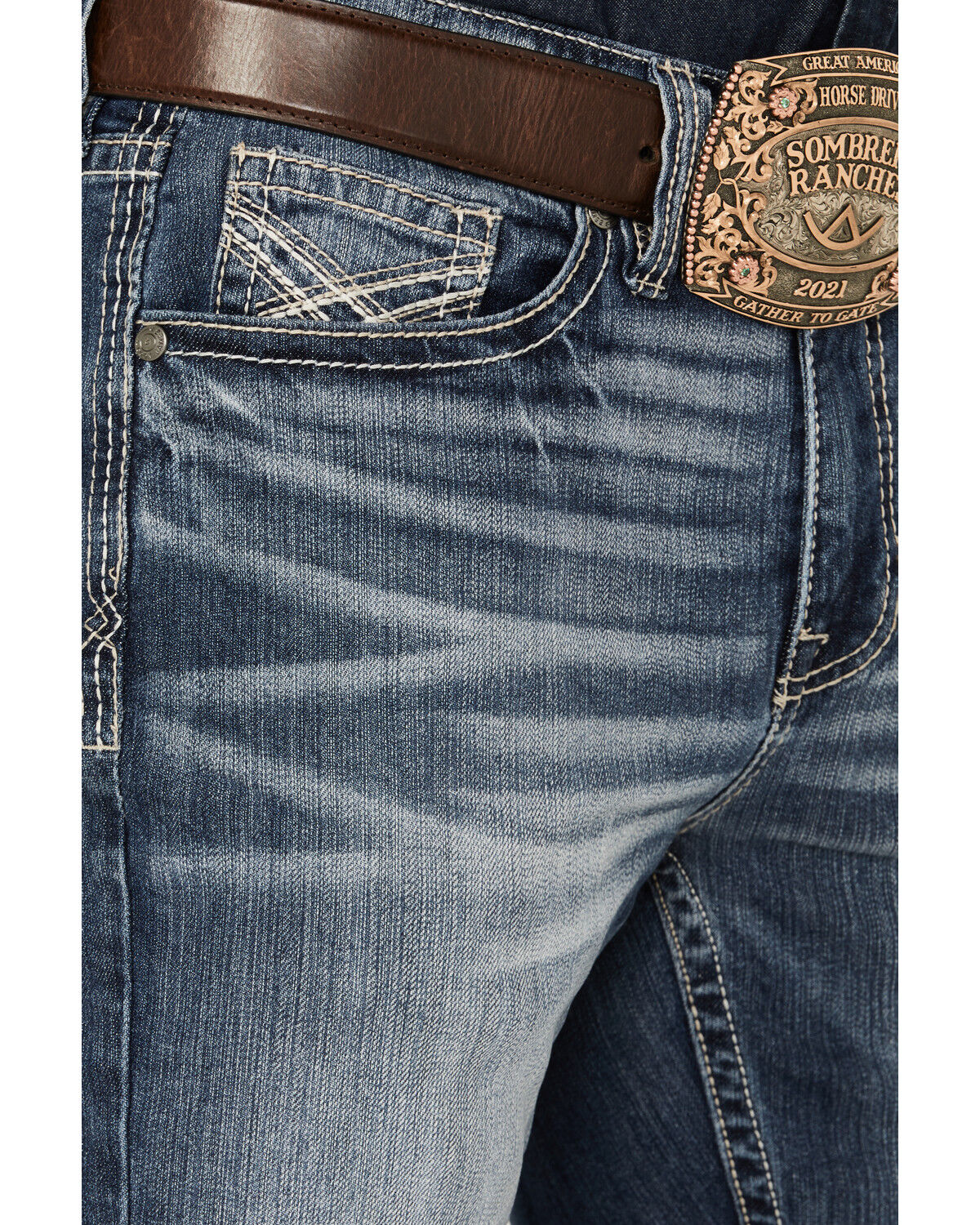 Image #2 - Cody James Men's Medium Wash Alamo Slim Straight Stretch Denim Jeans, Medium Wash, hi-res
