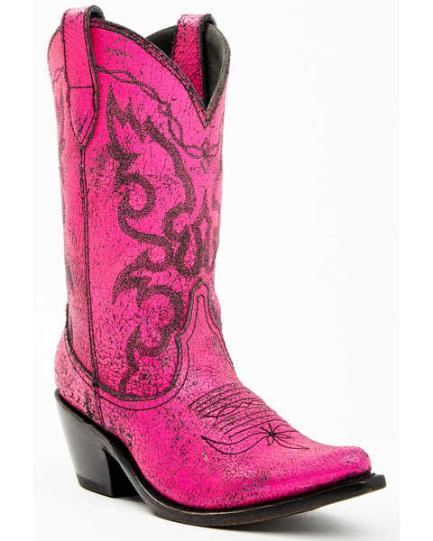 Liberty Black Women's Boot Barn Exclusive Sienna Distressed Western Boots - Snip Toe, Pink, hi-res
