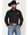 Image #3 - Wrangler Men's Solid Logo Long Sleeve Snap Western Shirt, Black, hi-res