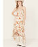 Wild Moss Women's Floral High Low Hem Dress, Ivory, hi-res