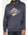 Image #3 - Wrangler Men's Southwestern Logo Graphic Hooded Sweatshirt , Navy, hi-res