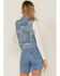 Image #4 - Wrangler Retro Women's Bandana Print Cropped Sleeveless Snap Western Shirt, Blue, hi-res
