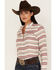 Ariat Women's R.E.A.L. Serape Jacquard Print Long Sleeve Snap Western Shirt, Rose, hi-res