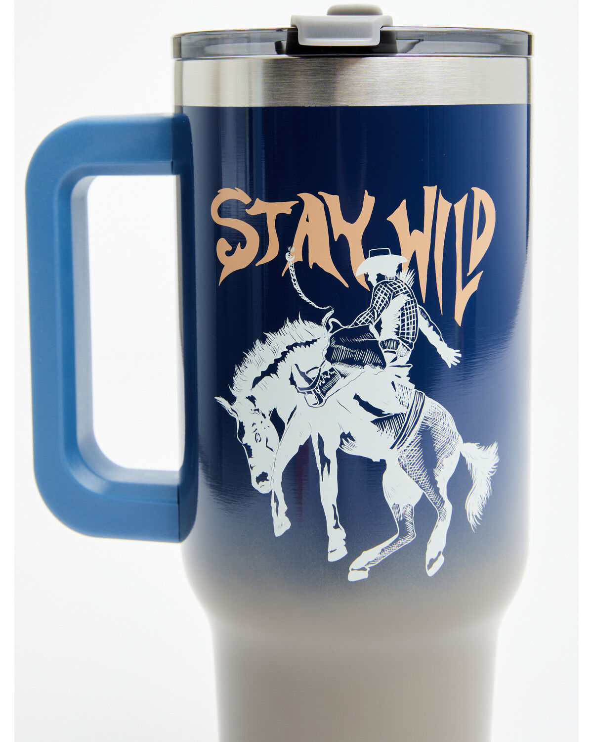 Image #2 - Boot Barn 40oz Take Stay Wild With Handle, Navy, hi-res