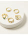 Image #1 - Shyanne Women's Horseshoe Ring Set - 5 Piece, Gold, hi-res