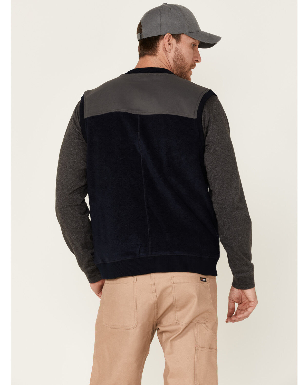Image #4 - Wrangler ATS Men's All-Terrain Dark Sapphire Fleece Zip-Front Bomber Vest, Blue, hi-res