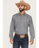Image #1 - Cinch Men's Geo Print Long Sleeve Button-Down Western Shirt, Grey, hi-res