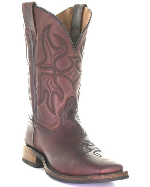 Corral Men's Chocolate Embroidery Western Boots - Broad Square Toe, Chocolate, hi-res