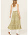 Image #3 - Ariat Women's Osage Bandana Print Midi Skirt , Sage, hi-res