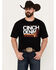Cinch Men's Cactus Logo Short Sleeve Western T-Shirt, Black, hi-res