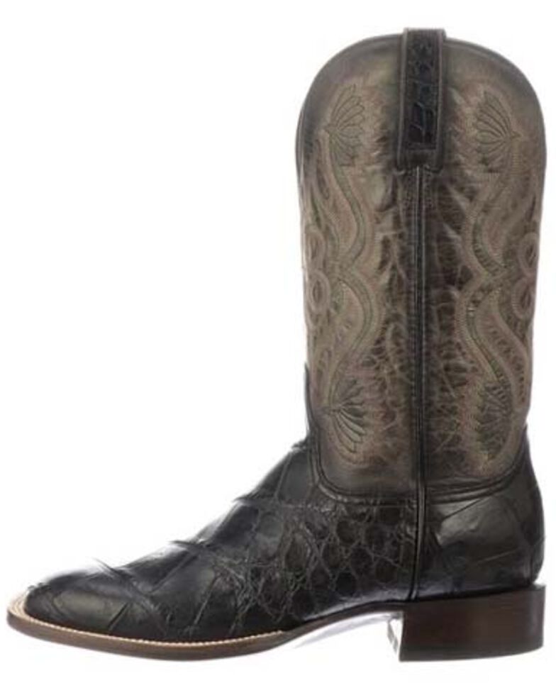 lucchese square toe gator boots