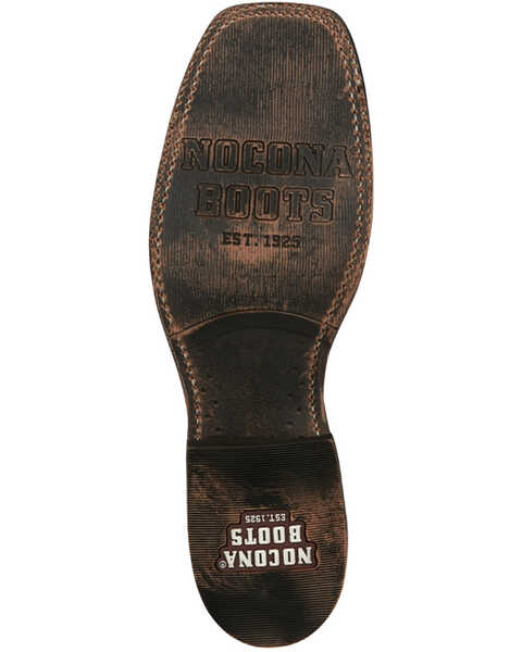 Image #7 - Nocona Men's Locoweed Pirarucu Print Western Boots - Broad Square Toe, Brown, hi-res