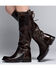 Image #2 - Bed Stu Women's Dark Brown Manchester Tall Boots - Round Toe, , hi-res