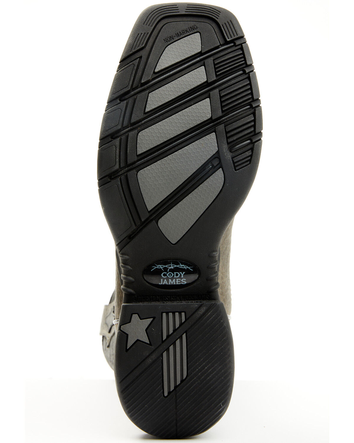 Image #7 - Cody James Men's Summit Lite Performance Boots - Broad Square Toe, Grey, hi-res
