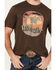Image #3 - Wrangler Men's Boot Barn Exclusive Cowboy Scenic Logo Short Sleeve Graphic Print , Chocolate, hi-res