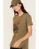 Image #2 - Troll Co Women's Can't Be Tamed Short Sleeve Graphic Tee, Green, hi-res