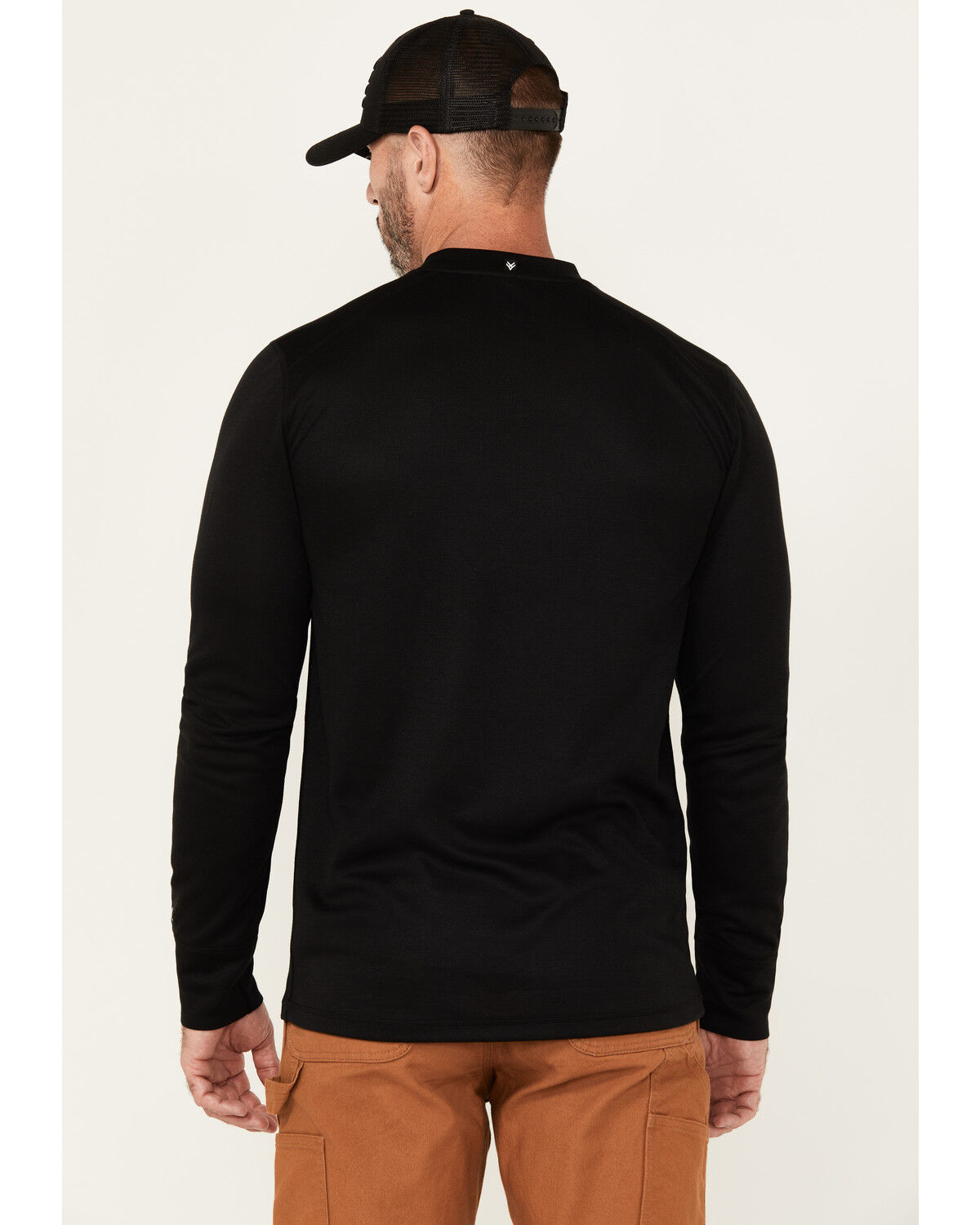 Image #4 - Hawx Men's Midweight Base Layer Long Sleeve Top, Black, hi-res