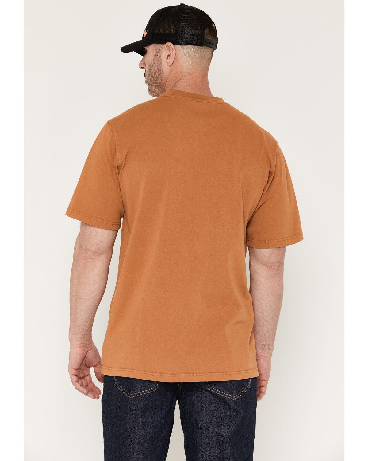 Image #4 - Hawx Men's Forge Solid Short Sleeve Work T-Shirt, Rust Copper, hi-res
