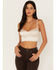 Image #1 - Shyanne Women's Bustier Corset Crop Top, Sand, hi-res