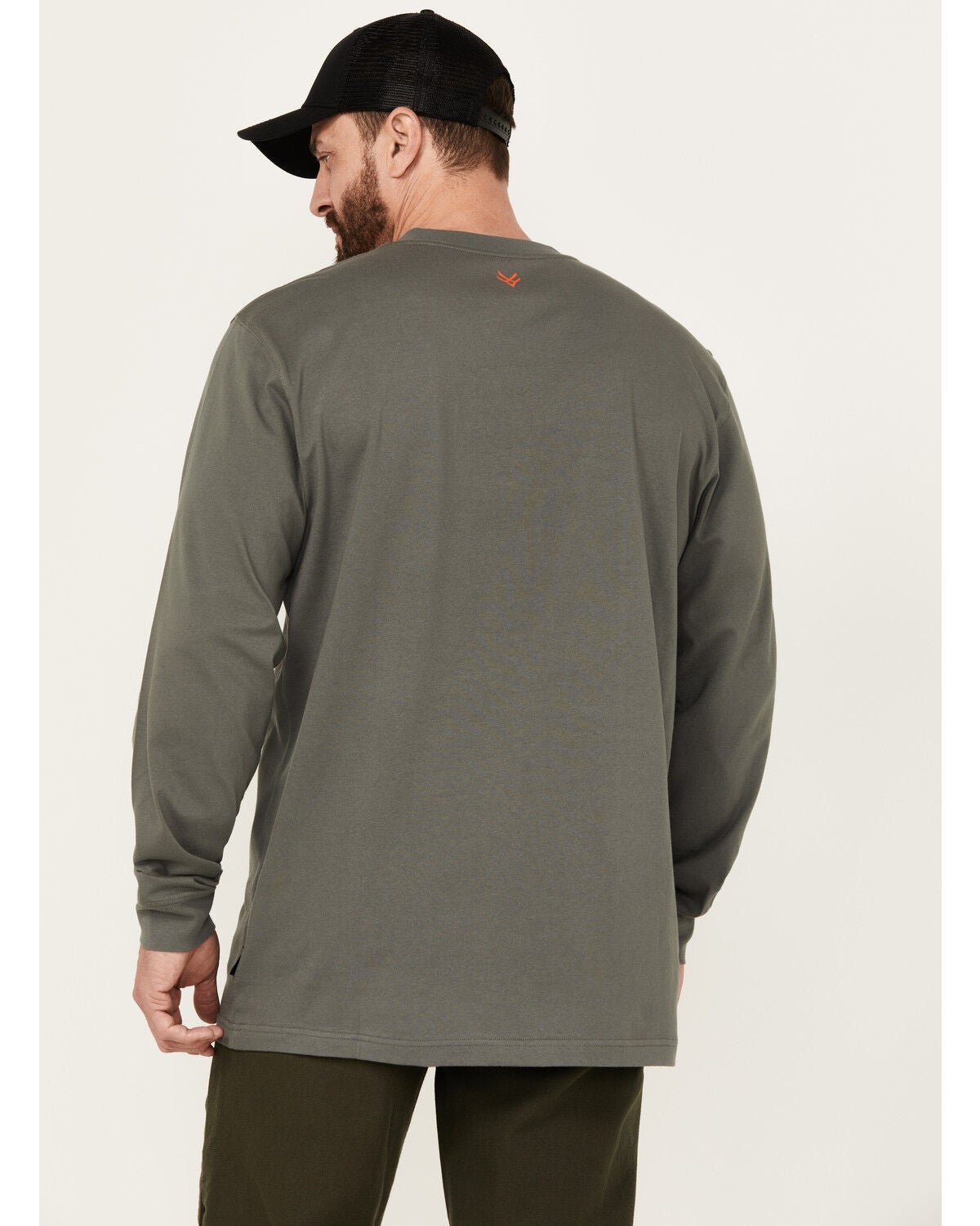 Image #4 - Hawx Men's Long Sleeve Graphic Work T-Shirt, Charcoal, hi-res