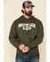 Image #1 - Wrangler Men's Logo Graphic Hooded Sweatshirt , Green, hi-res