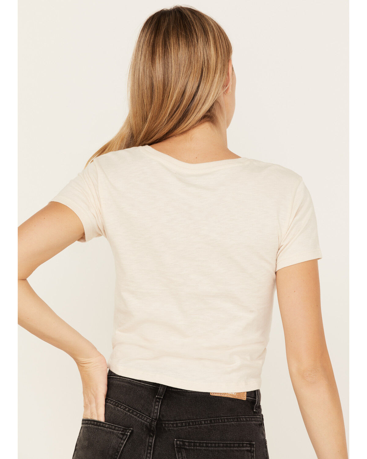 Image #4 - Shyanne Women's Mystic Crystal Tie Front Graphic Tee, Sand, hi-res