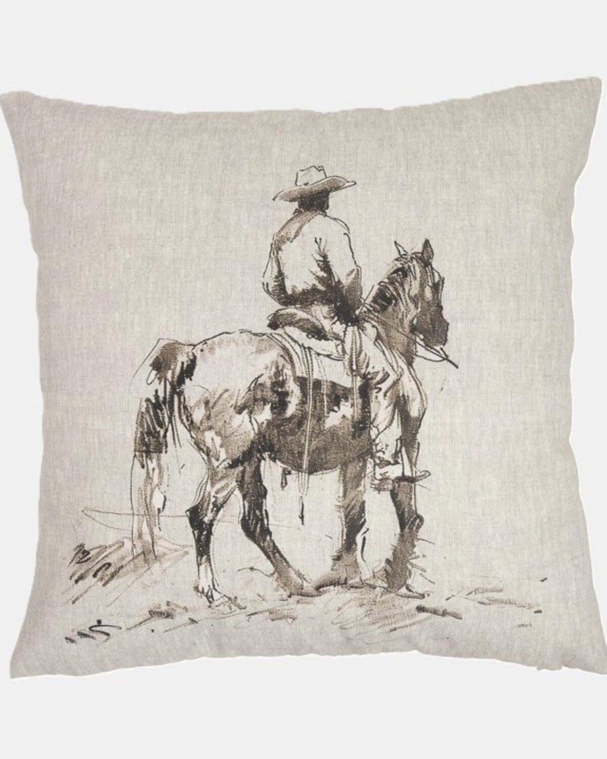 Carstens Home Working The Ranch Outdoor Pillow, Brown, hi-res