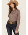Image #1 - Cinch Women's Geo Print Long Sleeve Button-Down Western Shirt, Multi, hi-res