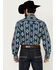 Image #4 - Roper Men's Vintage Southwestern Striped Print Long Sleeve Pearl Snap Western Shirt, Dark Blue, hi-res