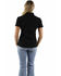 Image #2 - Scully Women's Short Sleeve Embroidered Cantina Blouse, Black, hi-res