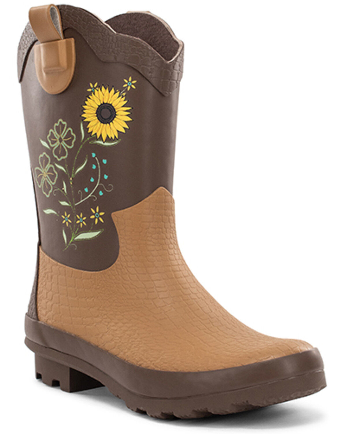 Image #1 - Western Chief Women's Sunflower Midwestern Mid Waterproof Boots, Brown, hi-res