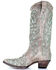 Corral Women's Glitter Inlay & Crystals Boots - Snip Toe, White, hi-res