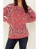 Image #3 - Blended Women's Bandana Print Sweatshirt , Red, hi-res