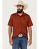 Image #1 - RANK 45® Men's Laredo Short Sleeve Polo Shirt, Dark Orange, hi-res