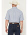 Image #4 - George Strait by Wrangler Men's Geo Print Short Sleeve Button-Down Stretch Western Shirt, Blue, hi-res