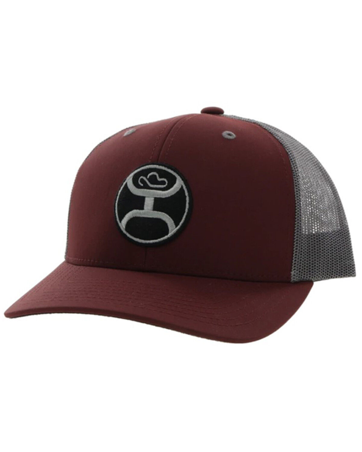 Image #1 - Hooey Men's Primo Logo Patch Trucker Cap, Maroon, hi-res