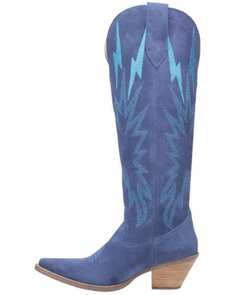 Image #3 - Dingo Women's Thunder Road Western Performance Boots - Pointed Toe, Blue, hi-res