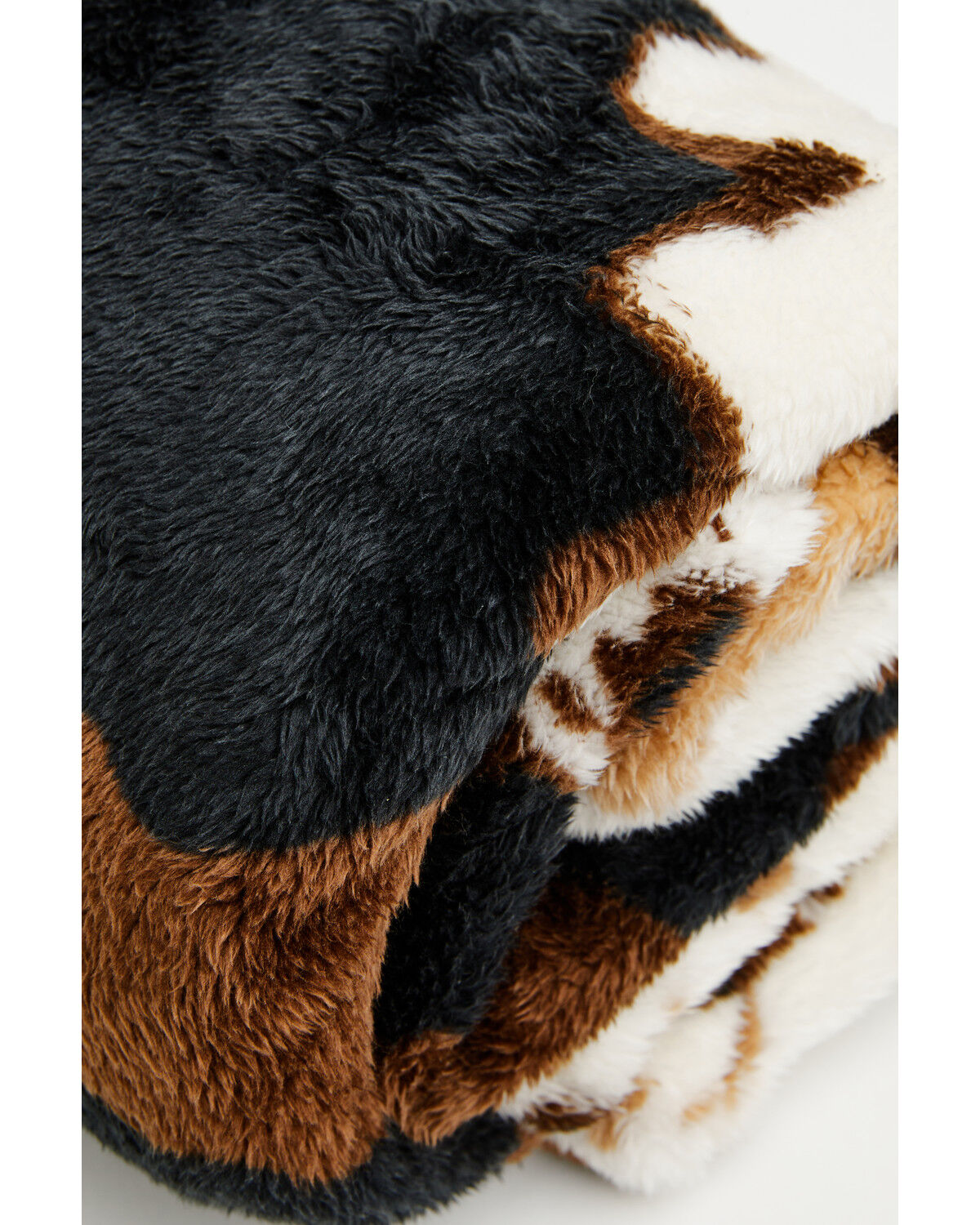 Image #2 - Boot Barn Highbluff Cow Print Fleece Blanket, Brown, hi-res